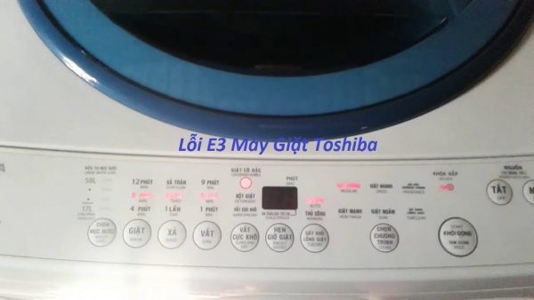 Lỗi E3 máy giặt Toshiba lồng iawtj không cân bằng